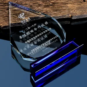 Trophée en cristal gravé sur mesure de haute qualité sur le thème de l'amour, plaque en verre premium, artisanat en cristal unique - Product Image 4