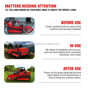 Nhà Máy bán hàng trực tiếp cao su theo dõi điều khiển từ xa flail Máy cắt cỏ robot không lần lượt khả năng áp dụng cho trang trại - Product Image 6