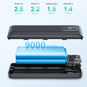 OEM 10000mAh 37Wh Batterie externe avec câbles intégrés doubles 22.5W PD QC Affichage LED <span class=keywords><strong>Chargeur</strong></span> portable V0 Ignifuge pour iPhone <span class=keywords><strong>Samsung</strong></span> - Product Image 3