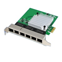 Carte réseau interne PCIe X1 RTL8111H six ports RJ45 Gigabit Ethernet pour ordinateurs de bureau en stock