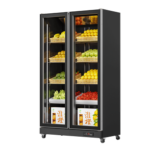 Cửa Duy Nhất <span class=keywords><strong>400L</strong></span> Siêu Thị Thương Mại Rau Trái Cây Hiển Thị Tủ Lạnh Tủ Lạnh Cho Trái Cây Và Rau Quả - Product Image 2