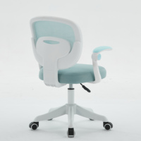 Chaise d'étude ergonomique pour enfants, tissu en maille bleu clair, chaise d'étudiant confortable pour la maison et la salle d'étude
