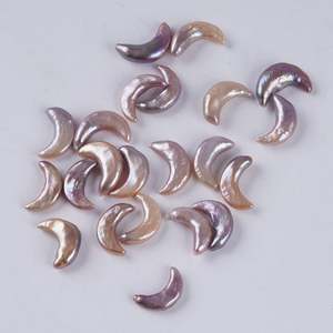 Perles de culture d'eau douce baroques en forme de lune, couleur violette, 9 mm, <span class=keywords><strong>prix</strong></span> usine, pour la fabrication de bijoux - Product Image 4