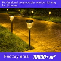 Nouvelles lampes solaires transfrontalières pour pelouse, étanches IP65, lampadaires LED d'extérieur pour cour, jardin, maison
