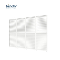 AlunoTec Protection de la vie privée personnalisée Panneau à persiennes fixes en aluminium ventilé avec lames opérables