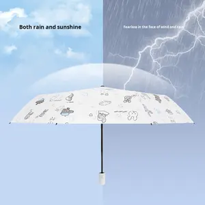 Sombrilla Plegable Automática de EVA y Acero para Mujer, Estilo Instagram, Linda, Fresca, para Sol y Lluvia, con Protección Solar - Product Image 4