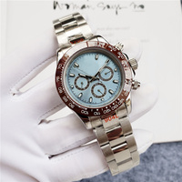 Montre de luxe pour hommes, mouvement mécanique automatique, personnalisée, verre minéral en acier inoxydable, étanche, 40mm, 904L