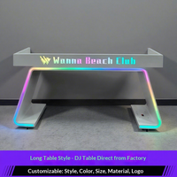 Bar LED DJ Booth Portable Mixer KTV Private Room Ambiance Stainless Steel Customizable Modern Design Internet-Famous
