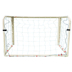 Buts de football miniatures en aluminium Barret Pair 1,5x1m, tubes de 80 mm, structure arrière pliable, filets et piquets inclus - Product Image 1