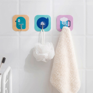 Gancho de dibujos animados para cocina, baño, PVC, autoadhesivo, sin rastro, multifuncional, ganchos fuertes - Product Image 3