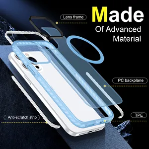 Novidade de fábrica, capas e capas foscas para celular, capas magnéticas para iphone 15, com carregamento sem fio, para iphone 15, 14, 13, 12