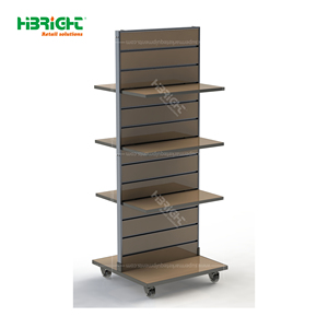 Estanterías de Pared para Tiendas de Conveniencia Móviles Highbright con Estantes Intercambiables de Alambre y Madera para Supermercados - Product Image 2