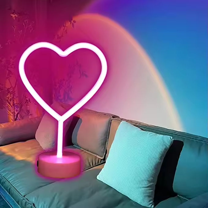 Custom Desktop 3AA Battery Christmas Creative Love Kids Gift Home Sign LED Neon Light Holiday Decoration Lamp
