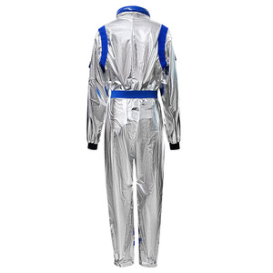 Silver Spacesuit Adult Cosplay Costume NASA Pilot <b>Bodysuit</b> For Halloween Party Role Playing Game Anime - Product Image 4