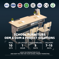 Ensemble table et chaises d'étude pour enfants certifié usine, design deux places, étagère de rangement, chaises d'école pour salle de classe, vente en gros