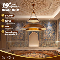Lustre LED personnalisé à plusieurs niveaux pour mosquée, restaurant, salle à manger, salle de prière, masjid