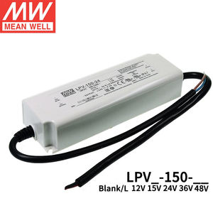 Meanwell ไดรเวอร์ไฟ LED กันน้ำแหล่งจ่ายไฟ IP67ไฟ12V 24V 36V 48V AC เป็น DC แรงดันไฟฟ้าคงที่สำหรับกลางแจ้งแถบไฟสัญญาณ - Product Image 1
