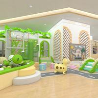 Équipement de zone de jeux pour enfants, salles d'activités, aménagement de garderie verte, zone sensorielle, sièges souples, pour parents et centres commerciaux