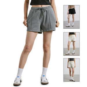 Short en éponge française 360GSM pour femme, taille élastique, vêtements de sport décontractés à coupe décontractée - Product Image 3