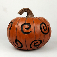Ornements d'Halloween en résine de haute qualité OEM Décoration artisanale de citrouille personnalisée pour fête et décoration de fête