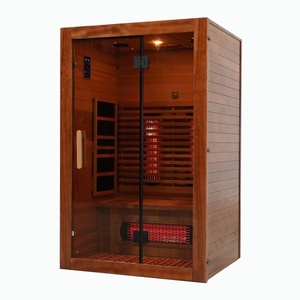 โรงงานขายส่ง ซาวน่าอินฟราเรดสำหรับ 2 คน รุ่นพรีเมียม สำหรับใช้ภายในอาคาร ดีไซน์หรูหรา คาร์บอนฟูลสเปกตรัม - Product Image 4