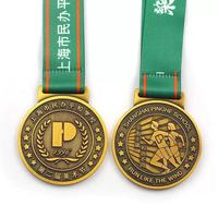 Médailles commémoratives personnalisées en métal plaqué or pour les événements de marathon et d'athlétisme, récompenses de compétition sur mesure