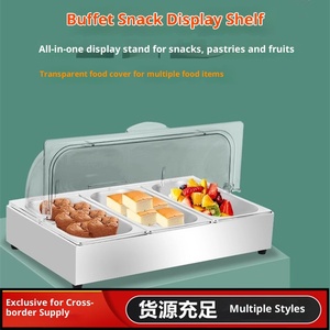 Soporte de exhibición de comida de buffet de plástico eléctrico para bocadillos, frutero, postre, <span class=keywords><strong>Sushi</strong></span>, platos fríos, mariscos refrigerados - Product Image 5