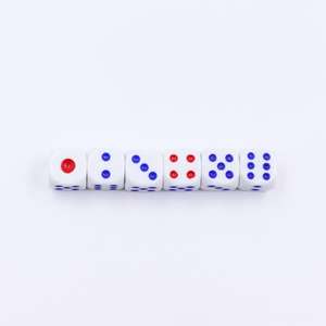 White Black D6 Straight Square <b>Corners</b> Mini Polyhedral Small Dice Dot Game Toys Casino Board Game Custom Dice Plastic Component - Product Image 2