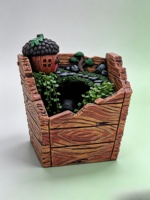 Pot Tanaman Resin Bentuk Gnome Taman, Pot Bunga Vintage Bergaya Rustik, Wadah Tanaman Dekorasi Luar Ruangan untuk Halaman