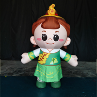 Costume gonflable Longgang 2,5 m pour fille Hanfu, certifié CE, en tissu Oxford durable et résistant à l'eau, pour publicité interactive