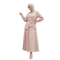 M382 # Jupe longue ample pour femme, en tissu non tissé à mémoire de forme, style estival uni, sexy et de club, style décontracté turc