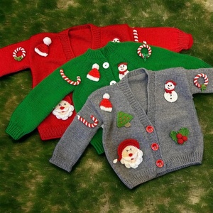 <span class=keywords><strong>Pull</strong></span> <span class=keywords><strong>de</strong></span> Noël personnalisé enfants Cardigan enfants vacances fête père noël pain d'épice homme modèles <span class=keywords><strong>de</strong></span> tricot garçon fille tricot fabricant - Product Image 6