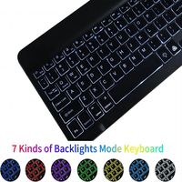 Casing Keyboard untuk Samsung Tab A7 Lite 8.7 inci (T220/T225), Lampu Latar RGB, Keyboard Nirkabel Bluetooth dengan Lampu Latar dan Casing