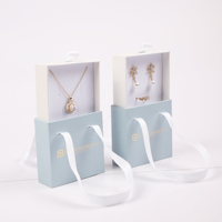 Sunny Pack Boîte à tiroirs en papier Emballage de bijoux Bague Boucles d'oreilles Collier Bracelet Cadeau Boîtes d'emballage de bijoux avec poignée