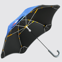 Nouvel Parapluie Enfant à Bords Arrondis, Personnalisé, avec Poignée Courbe pour Étudiant, Parapluie Manuel en Vinyle avec Logo