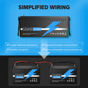 12V 200Ah LiFePO4 고체 리튬 배터리 팩 대용량 충전식 4000+ 사이클 RV, 전기 보트, 가정용 백업용 - Product Image 4