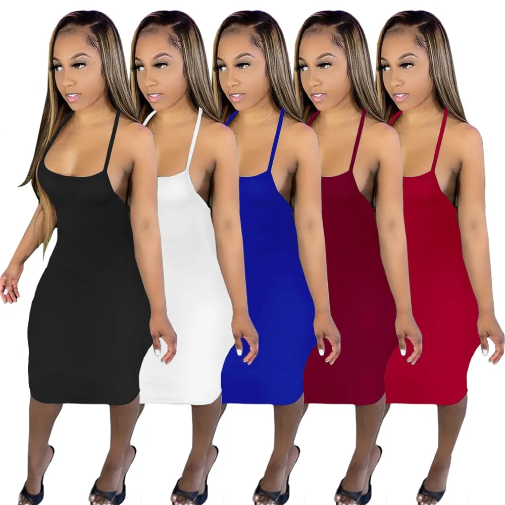 Trending Products 2023 New Arrivals Womens Bodycon Bandage Suspender Dress Sexy Backless MaxiDresses