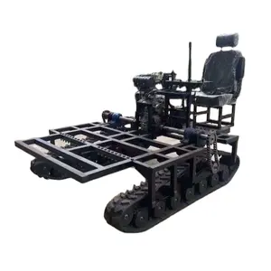 Robot rubber track and sprocket wheel and support wheel rubber track platform tracked chassis