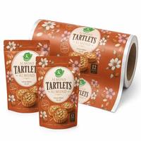 Sachet d'emballage alimentaire personnalisé refermable à fond plat pour biscuits, snacks, bonbons, noix, fruits secs – Pochette en plastique