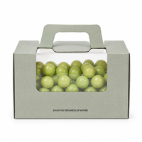 Boîte cadeau carrée écologique et portable pour fruits et légumes avec logo personnalisable et fenêtre transparente