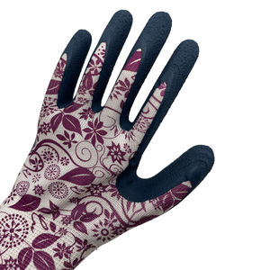 NMSAFETY Impresión de flores Guantes de jardín Utilidad agrícola Látex Palma Recubierto Guantes DE TRABAJO Fabricantes Guantes de jardinería para mujeres - Product Image 3