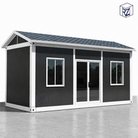 Maison préfabriquée modulaire pliable carrée, extensible, en panneaux sandwich, moderne, pour jardin