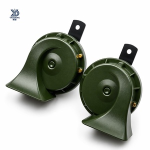 Klaxon <span class=keywords><strong>de</strong></span> voiture super puissant 12V 24V vert militaire étanche, double tonalité, pour <span class=keywords><strong>camions</strong></span> et motos - Product Image 3
