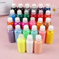 Offre Spéciale 23cm Ours DIY Peinture Kit Fluide Violent Vinyle Ours Ensemble Avec Boîte À Outils et Acrylique Verser Peintures