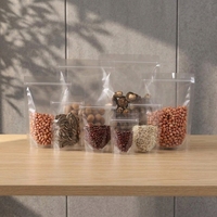 Sachet transparent à fond plat, sac d'emballage alimentaire épaissi pour bonbons, sachet refermable à fermeture éclair pour snacks, fabricant d'emballages