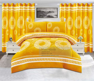 Hot bán 5 miếng Vua Kích thước borrego Sherpa mùa đông Comforter Set với rèm cửa - Product Image 1