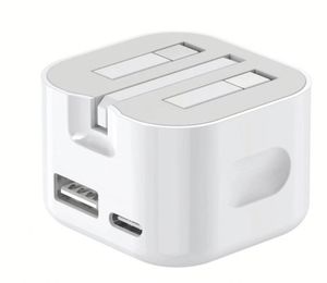 Portable Bulk Cell Phone Wall Usb-c Type c Fast Charging UK <b>Plug</b> Pd 20w Charger <b>Adapter</b> for Phone 16 15 14 13 12 11 Pro Max - Product Image 1