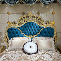 Ensemble de lit en cuir français - Lit double royal européen de 1,8 mètre, sommier en tissu doux, lit de princesse, lit de chambre principale
