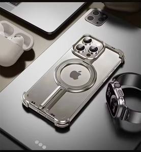 Aluminum Alloy Frame X Shaped Metal <strong>case</strong> for iphone 13 Pro Max <strong>Quad</strong> <strong>Lock</strong> <strong>case</strong> for iphone 15 Plus Black - Product Image 3