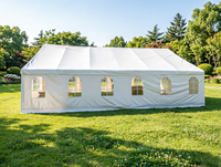 Tenda Marquee Besar TUOYE 10x12m, Tahan Lama, Anti Air, Anti Api, PVC, untuk Acara Luar Ruangan, Pernikahan, Pesta, Kapasitas 100 Orang